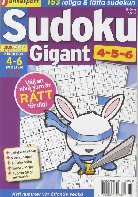 Tidningen TS Sudoku 4-5-6 Gigant