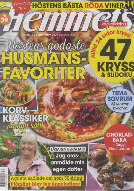 Tidningen Hemmets Veckotidning #39