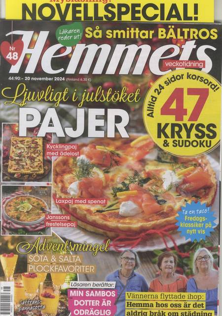 Tidningen Hemmets Veckotidning #48