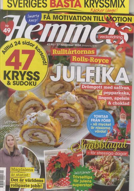 Tidningen Hemmets Veckotidning #49