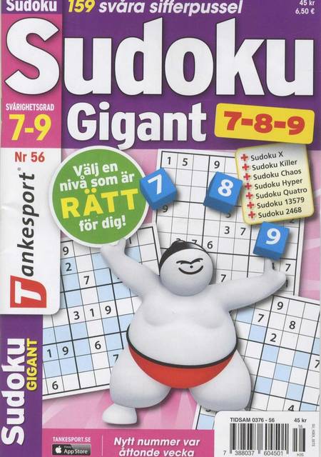Ts Sudoku 7 8 9 Gigant 56 Svenska Kryss Tidningar Från Pressbyrån