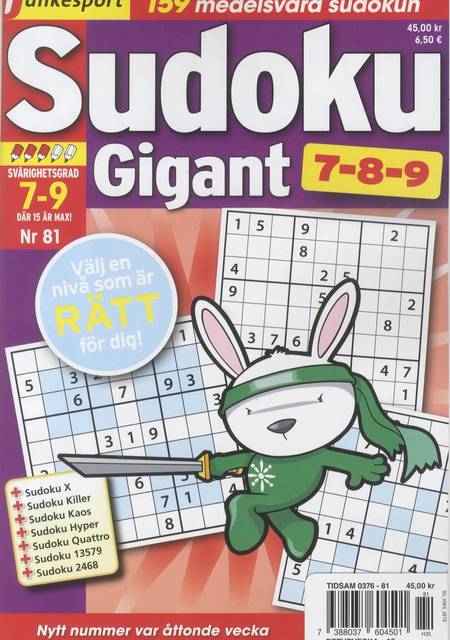 Tidningen TS Sudoku 7-8-9 Gigant #81