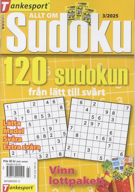 Tidningen Allt om Sudoku #3