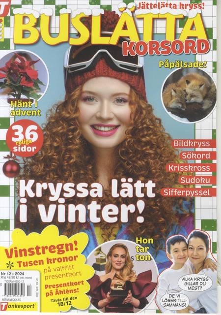 Tidningen Buslätta Korsord #12