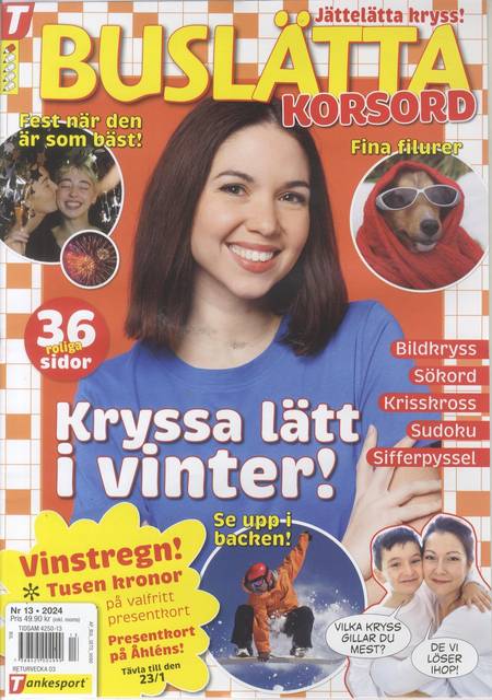 Tidningen Buslätta Korsord #13