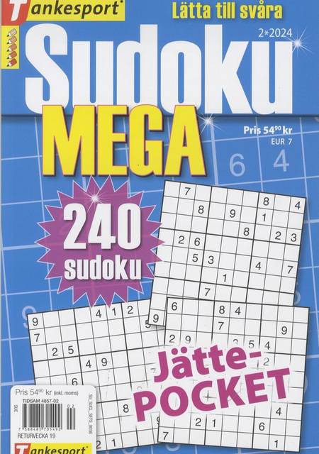 Tidningen Allt om Sudoku MEGA