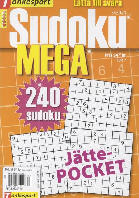 Tidningen Allt om Sudoku MEGA #3