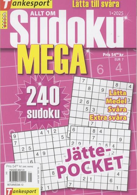 Tidningen Allt om Sudoku MEGA #1