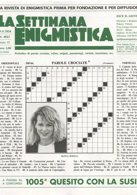 Tidningen Settimana Enigmistica #35